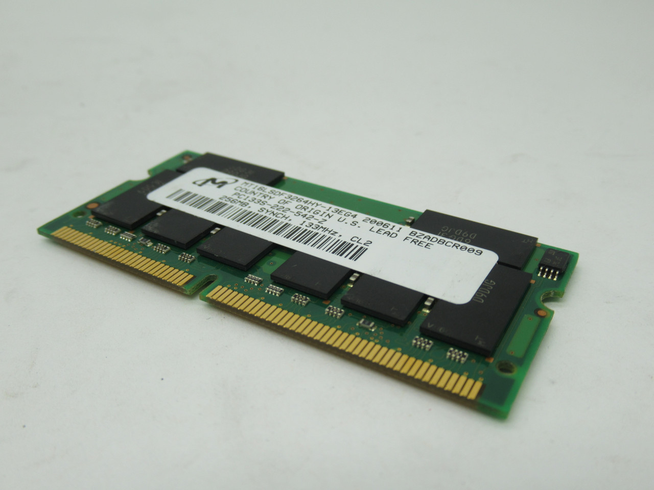 Micron MT16LSDF3264HY-13EG4 SDRam Memory Module 256MB 133MHz USED