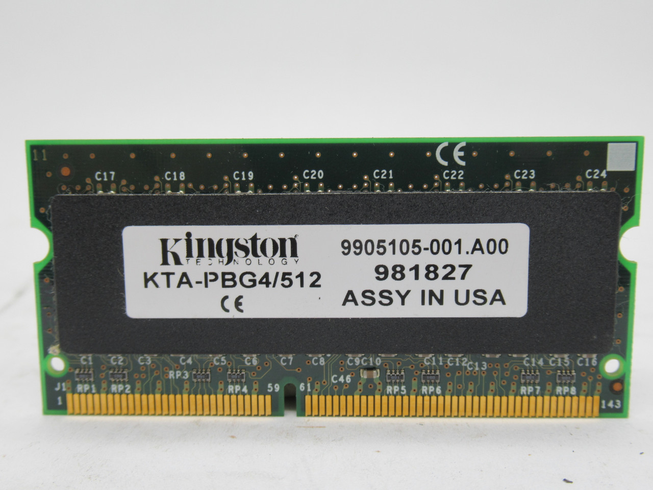 Kingston Tech KTA-PBG4/512 SDRam Memory Module 512MB 133MHz USED