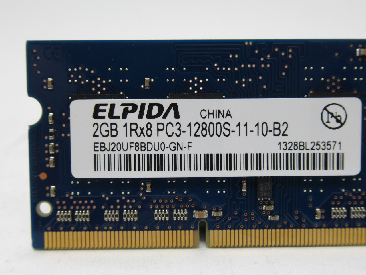 Elpida EBJ20UF8BDU0-GN-F SDRam Memory Module 2GB 1600MHz USED