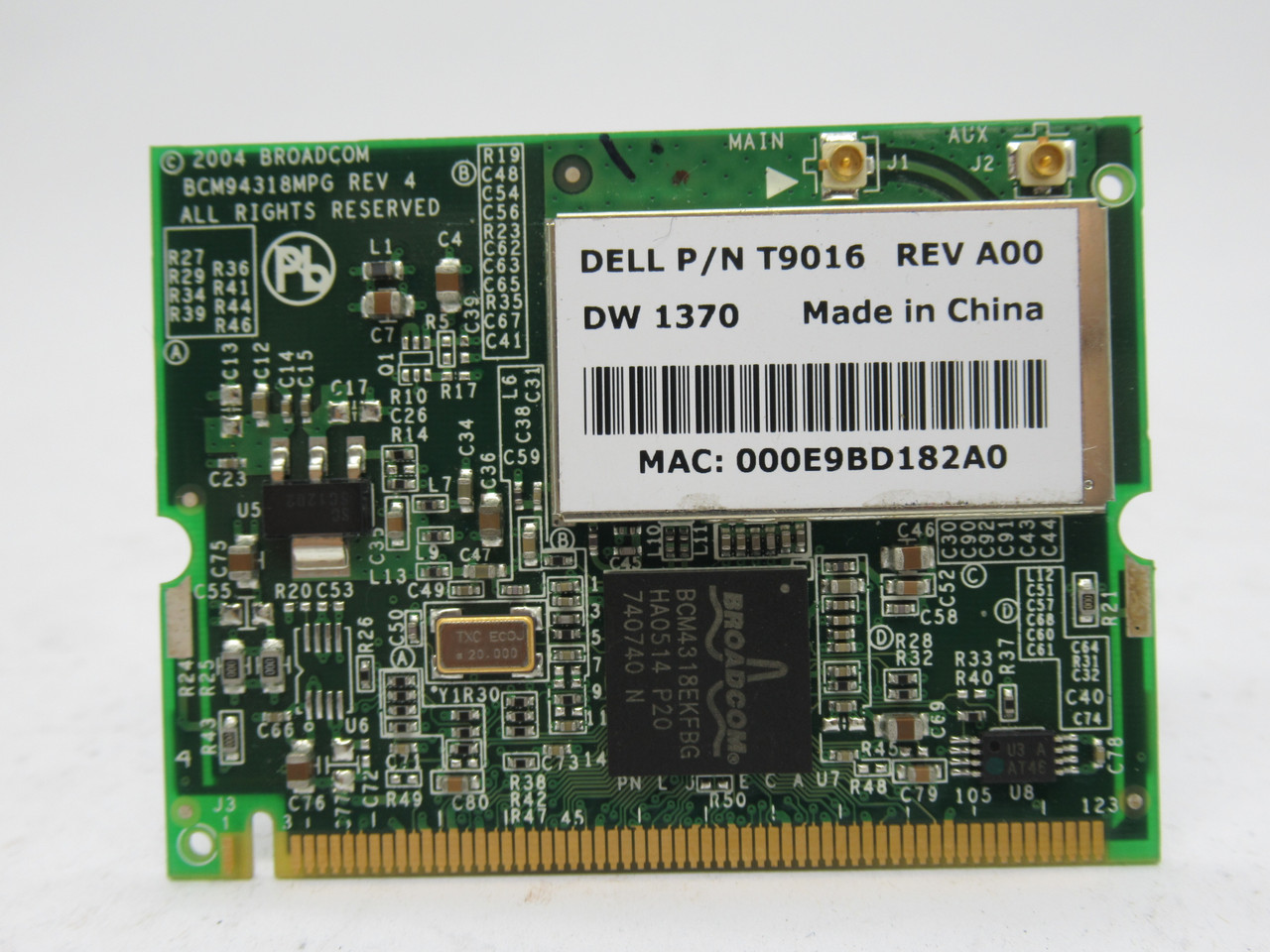 Broadcom BCM94318MPG Wireless WLAN Mini PCI Card Rev. 4 USED