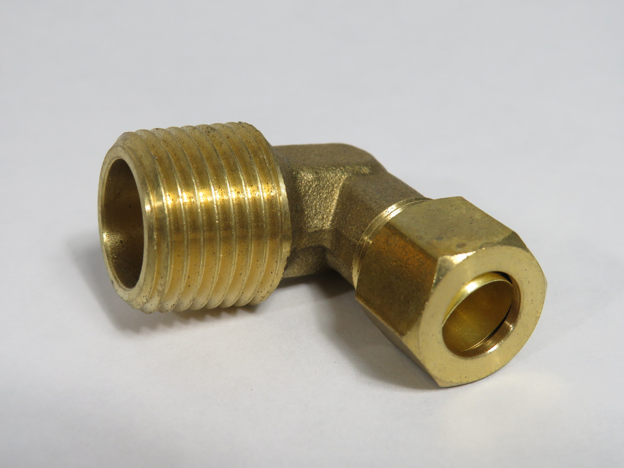Generic Brass Compression Elbow 90 Degree 1/2" Male NPT 3/8" Tube Lot of 10 NOP