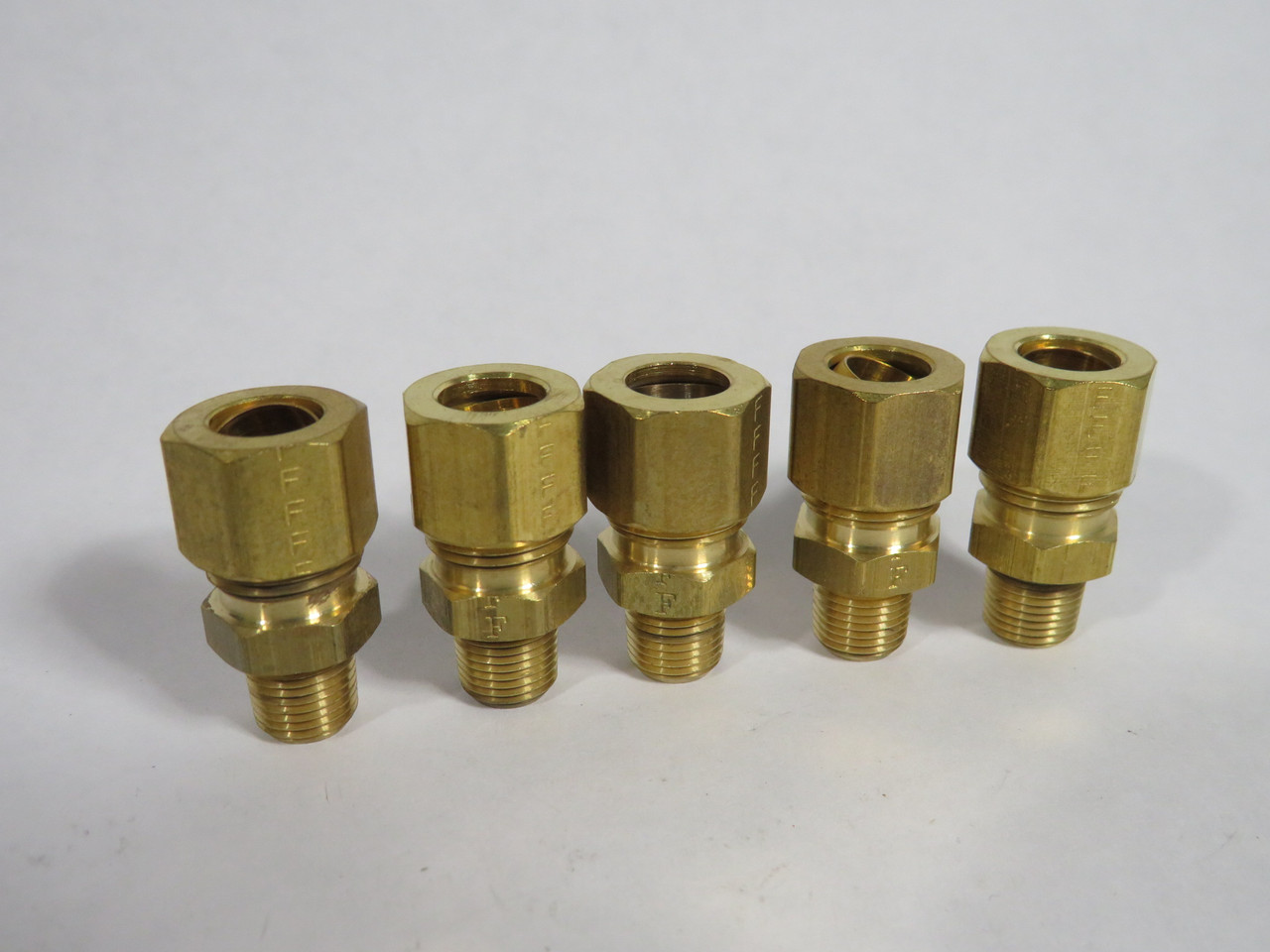 Fairview 68-6A Brass Compression Fitting 1/8" Male NPT 3/8" Tube Lot of 5 USED