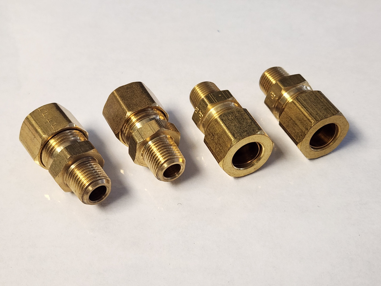 Fairview 68-6A Brass Compression Fitting 1/8" Male NPT 3/8" Tube Lot of 4 USED