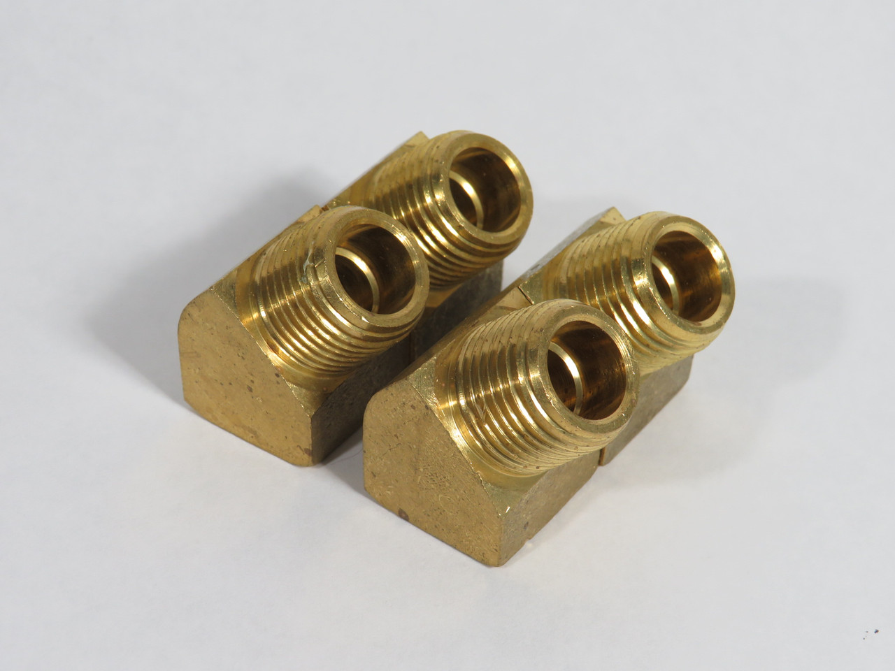 Generic Brass Street Elbow Fitting 45 Degree 1/2" NPT Lot of 4 USED