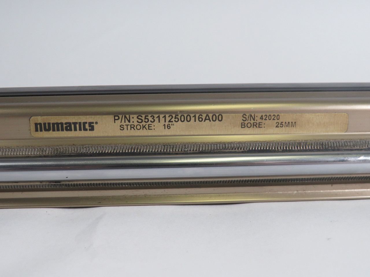 Numatics S5311250016A00 Linear Actuator 16" Stroke 25mm Bore 145 psi USED