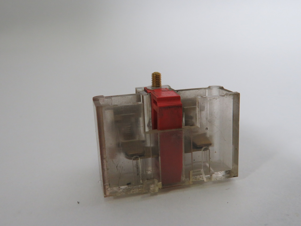 Gould 278J Clear Contact Block w/Red Plunger 10A 600VAC 720A 1NC USED
