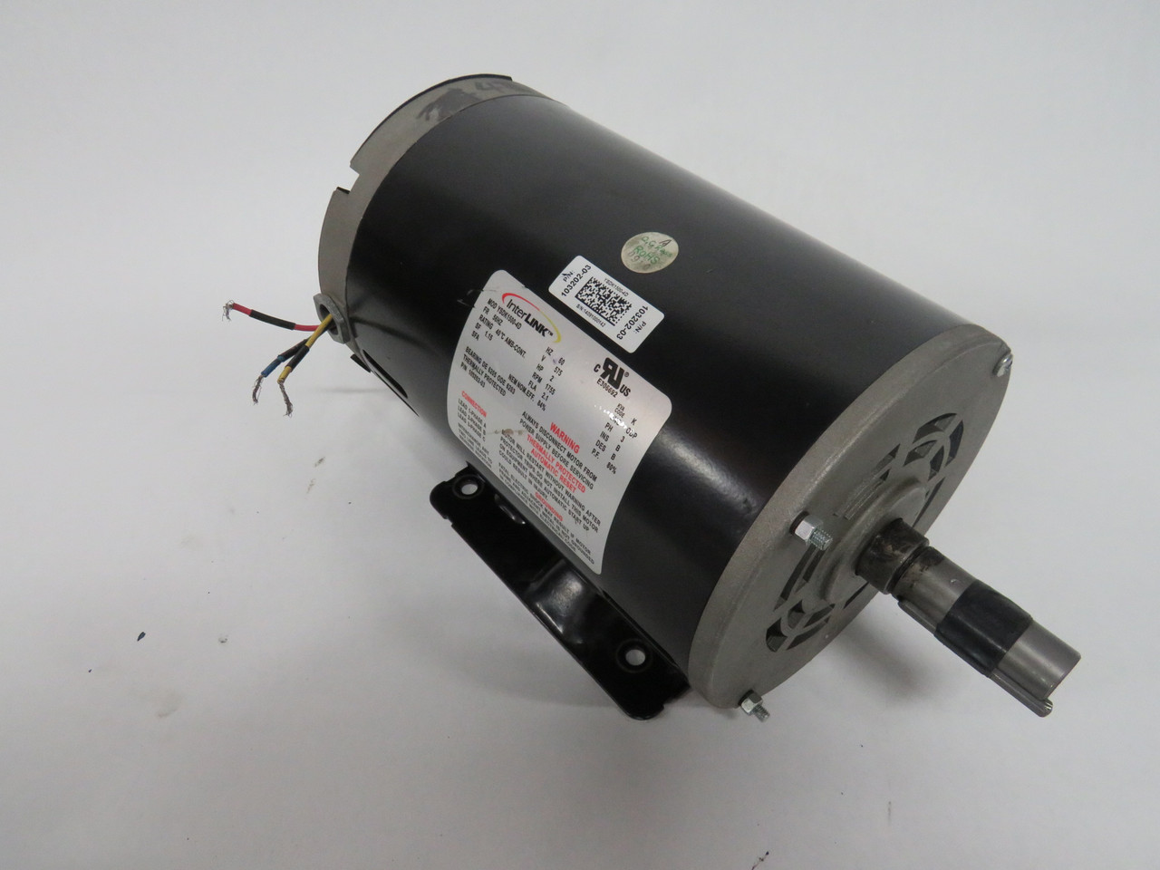 Interlink YSDK1500-4D 2HP 1755RPM 575V 56HZ Fr ODP 3PH 2.1FLA 60Hz USED