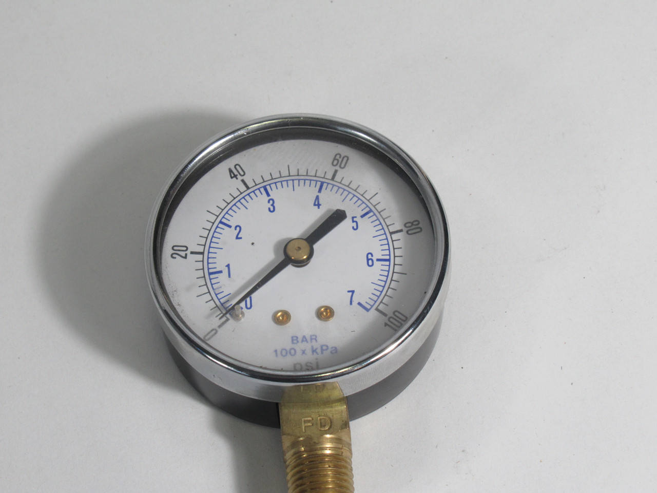 Generic Pressure Gauge 2" Dial 0-100 Psi 1/8" NPT Bottom Port USED