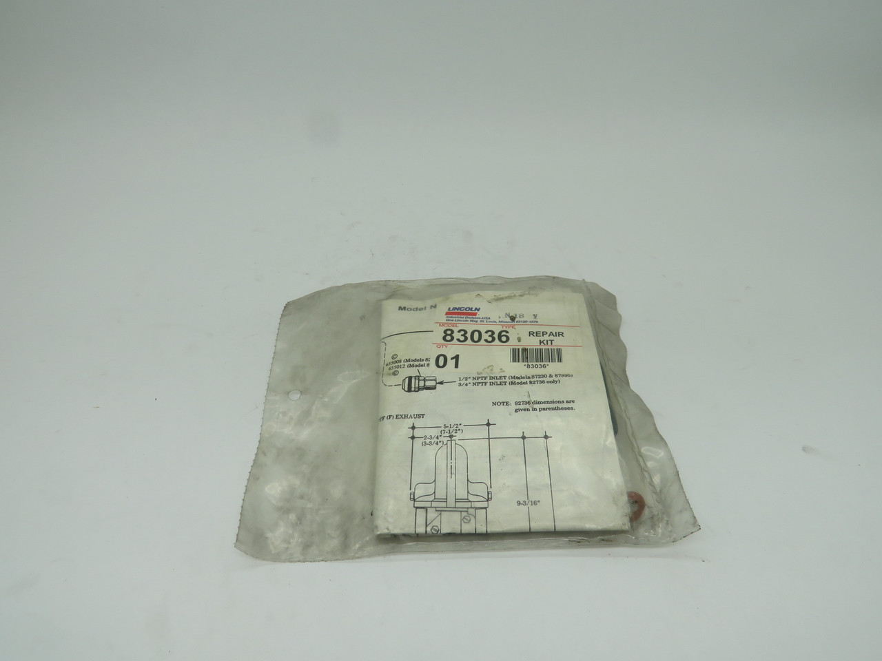 Lincoln 83036 Repair Kit For Models 82736, 87230, 87895 NWB