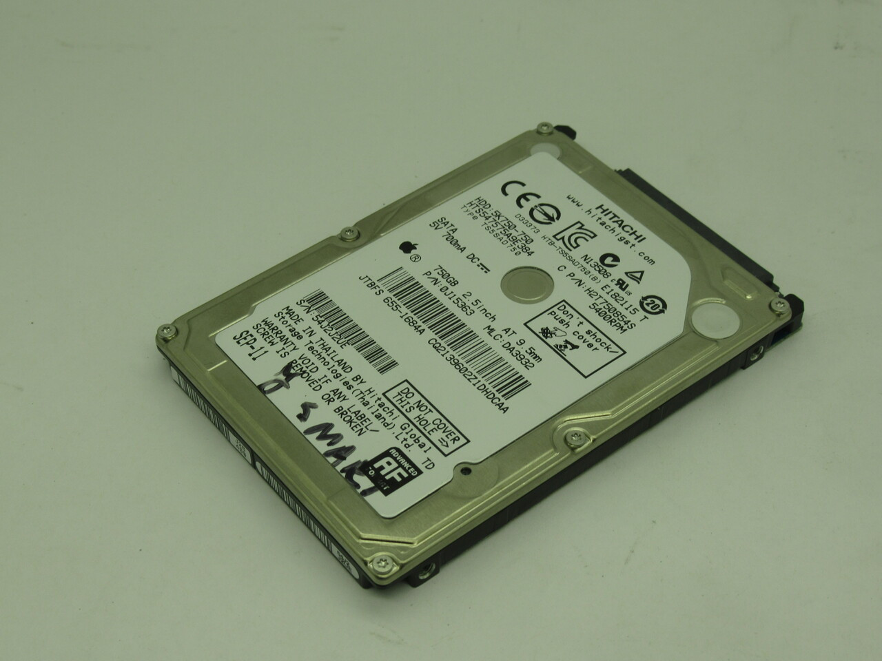 Hitachi HTS547575A9E384 Internal Hard Drive 750GB 700mA 5VDC USED