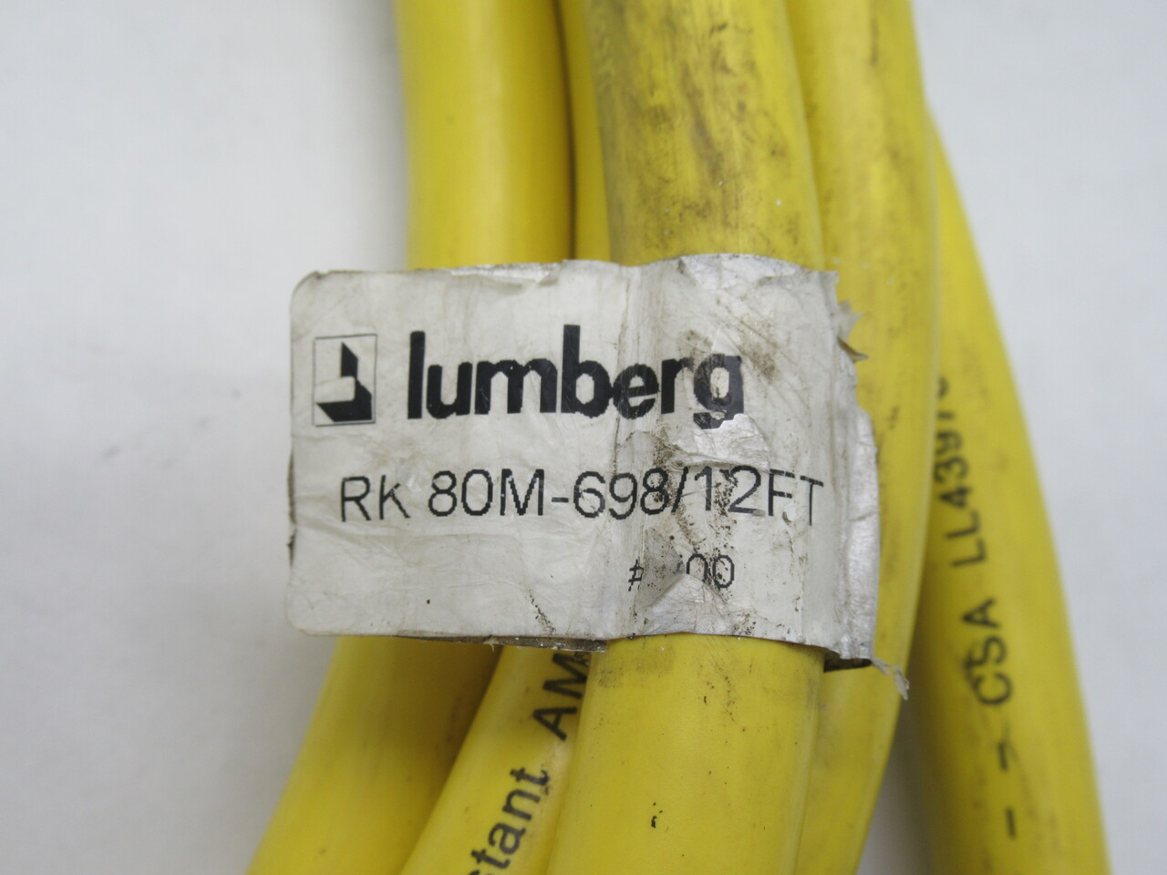 Lumberg RK80M-698/12F Single-Ended Cordset 8-Pin Female 11FT USED
