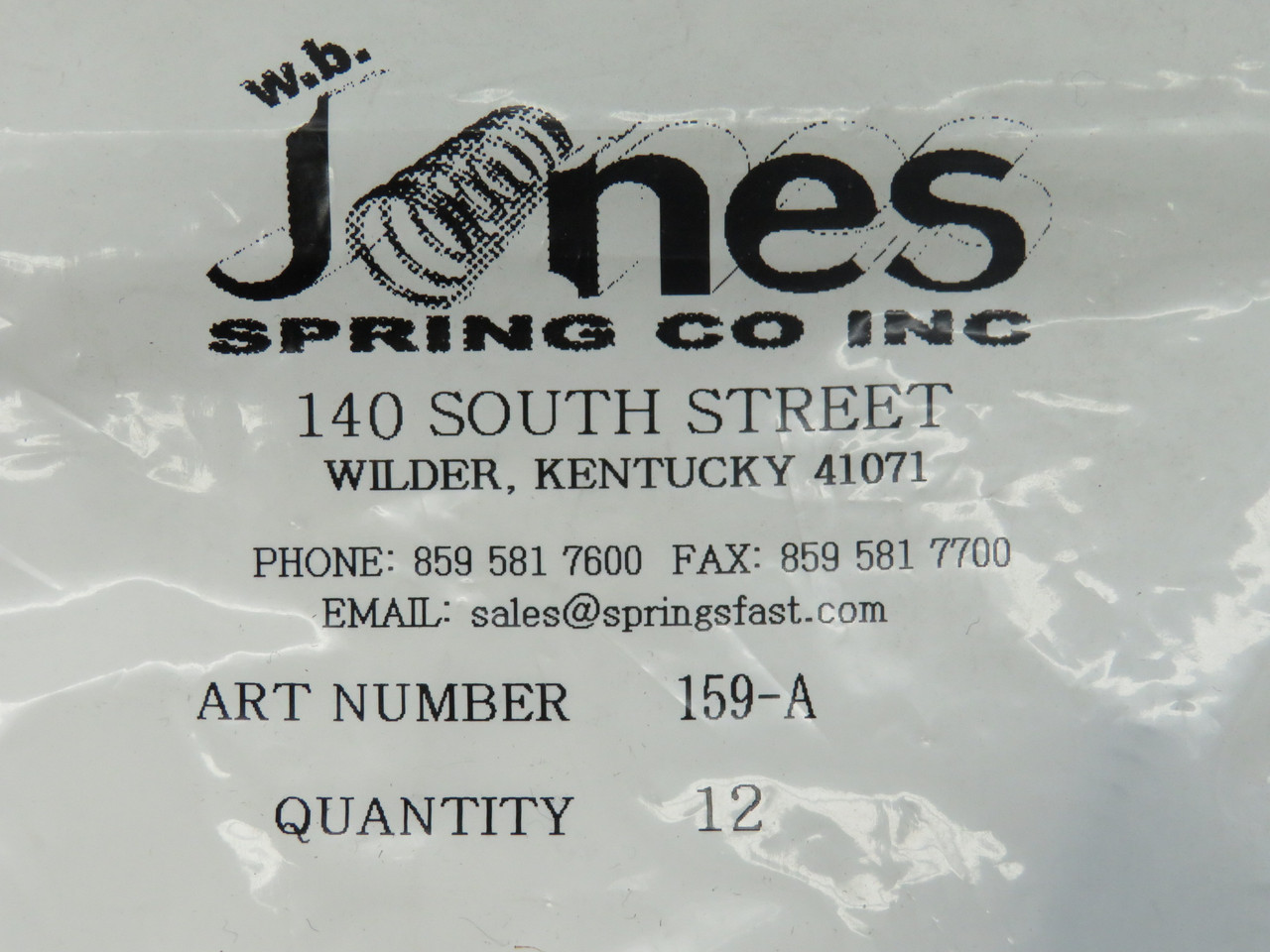 Jones Spring Co 159-A Compression Spring Pack Of 12 New