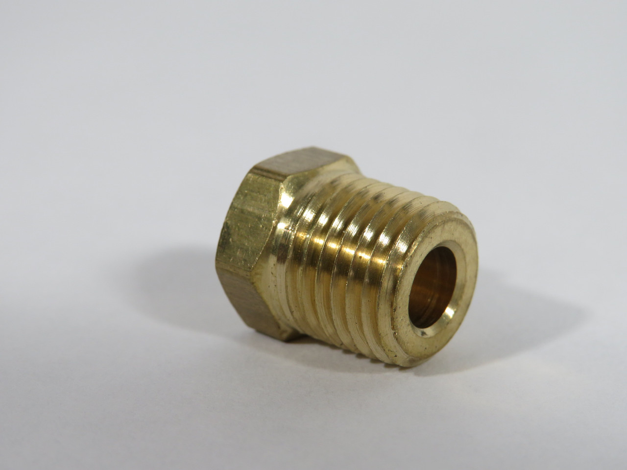 Generic Brass Hex Head Plug 1/4" NPT Lot of 6 USED