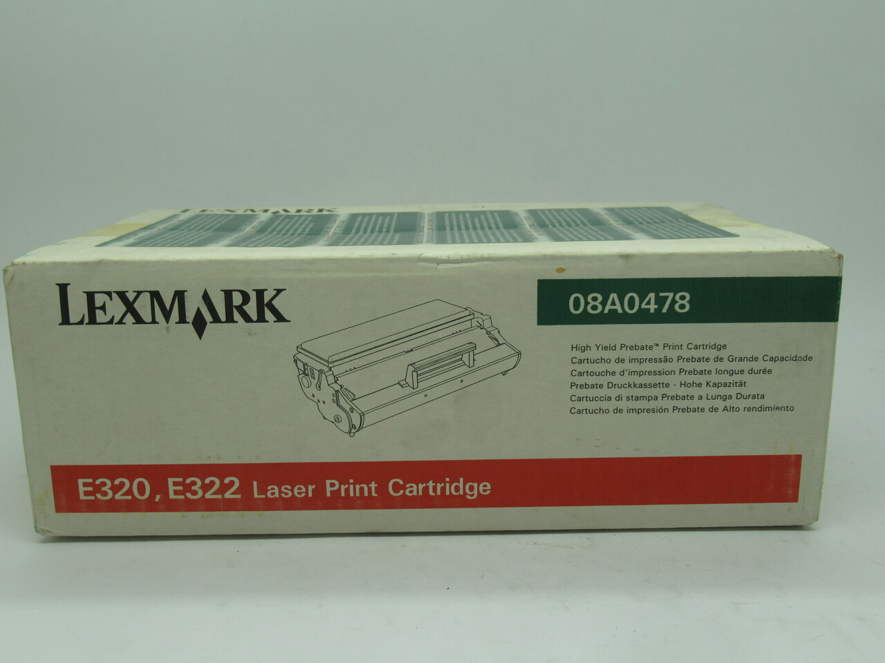 Lexmark 08A0478 Laser Print Cartridge High Yield Return *Sealed* NEW