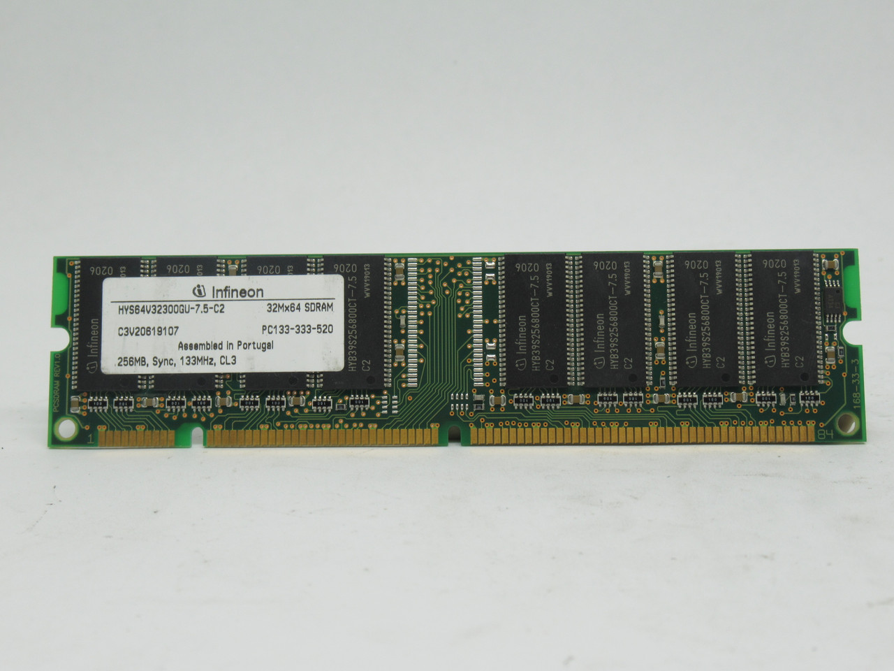 Infineon HYS64V32300GU-7.5-C2 SDRam Memory Module 256MB 133MHz USED