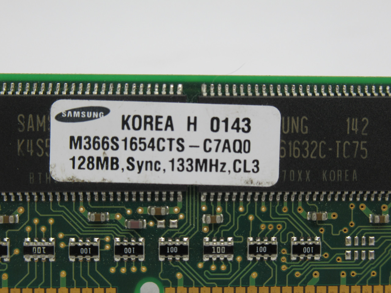 Samsung M366S1654CTS-C7AQ0 SDRam Memory Module 128MB 133MHz USED