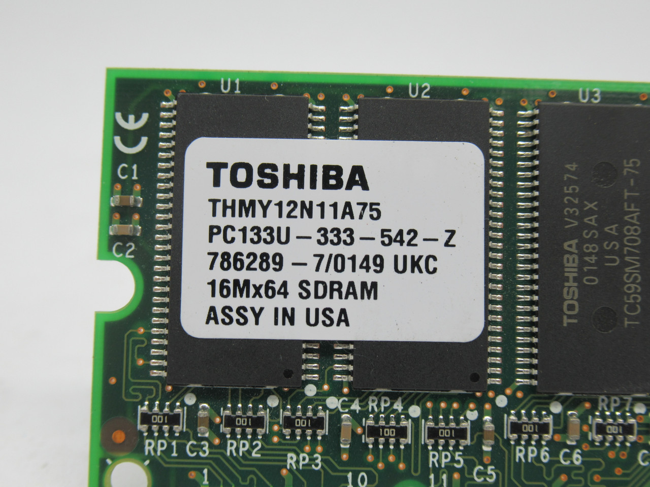 Toshiba THMY12N11A75 SDRam Memory Module 128MB 133MHz USED