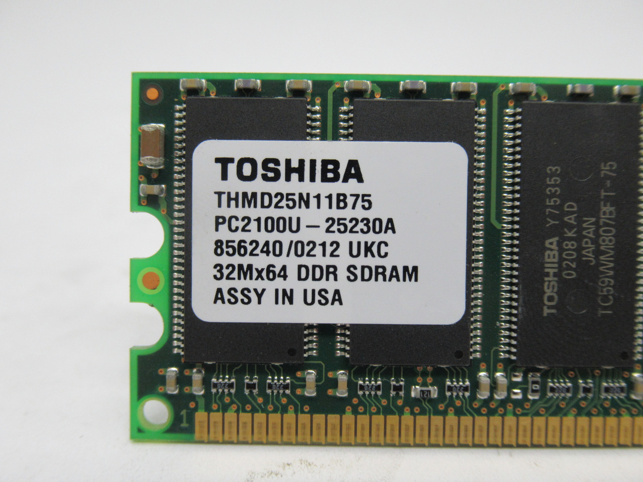 Toshiba THMD25N11B75 SDRam Memory Module 256MB 400MHz USED