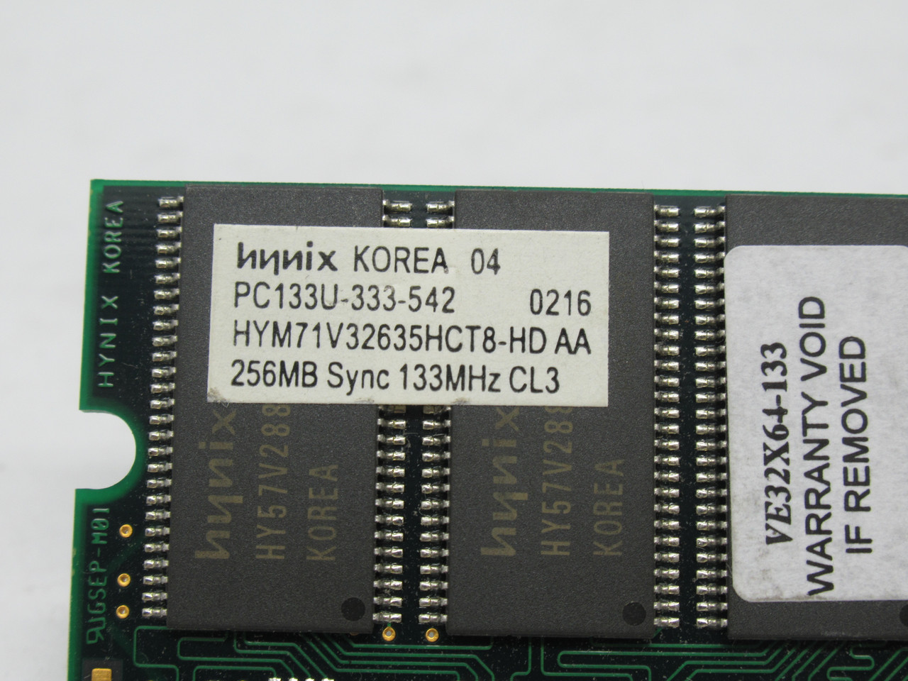 Hynix HYM71V32635HCT8-HD AA SDRam Memory Module 256MB 133MHz USED