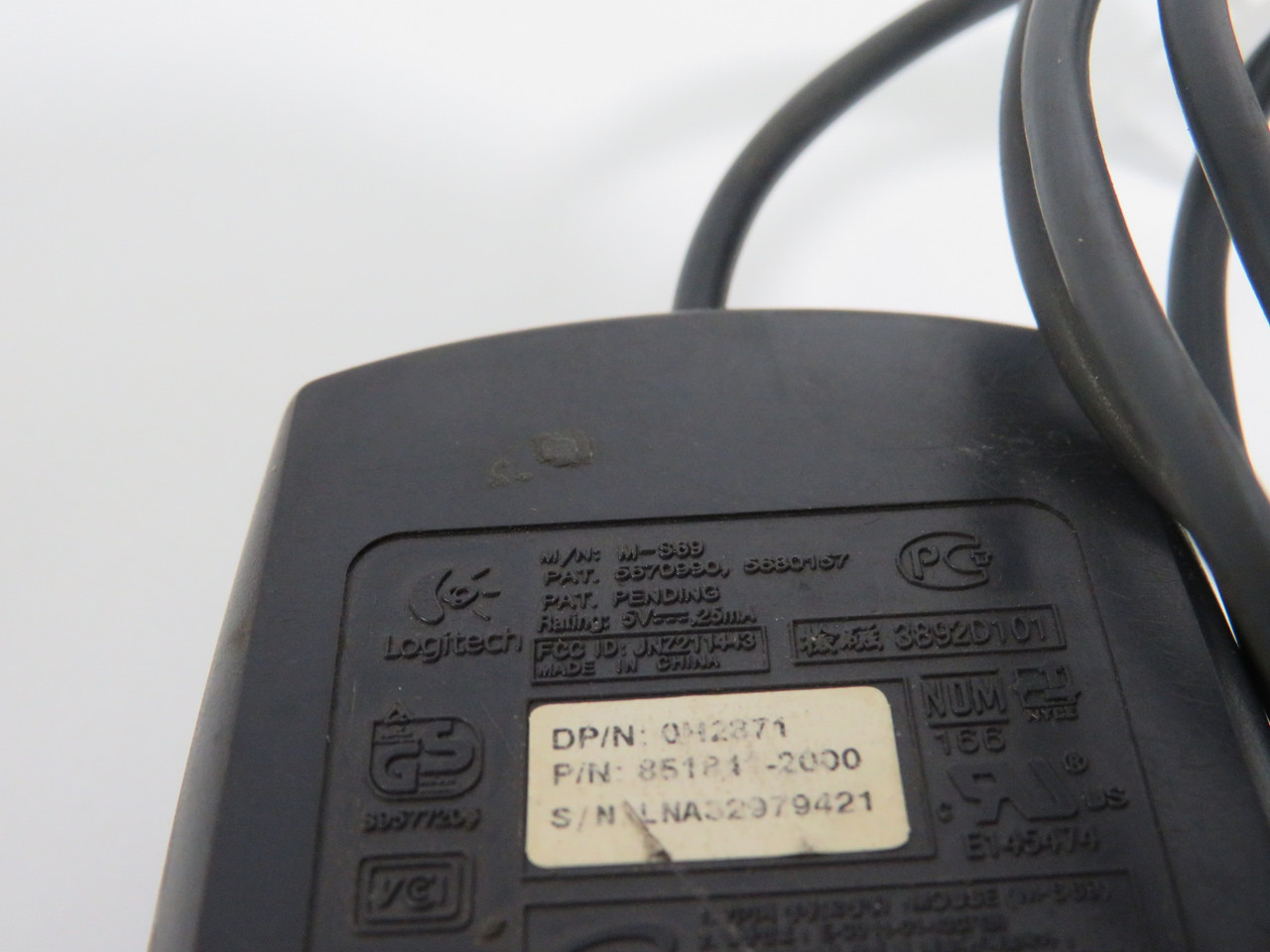 Dell M-S69 Wired Mouse With Scroll Ball USED