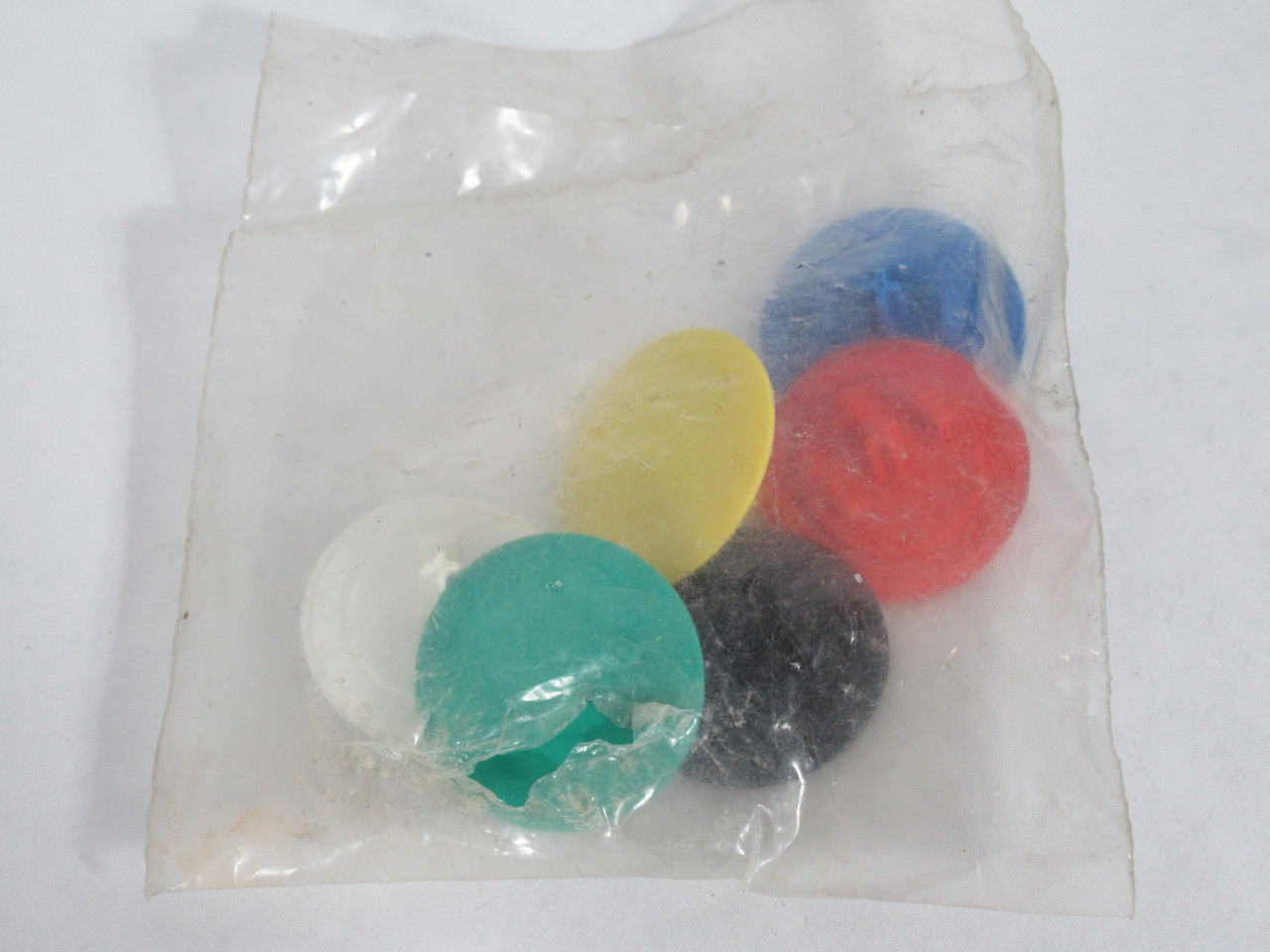 Schneider Electric ZBAF9 Blank Pushbutton Cap 6-Pack *Hole in Bag* NWB