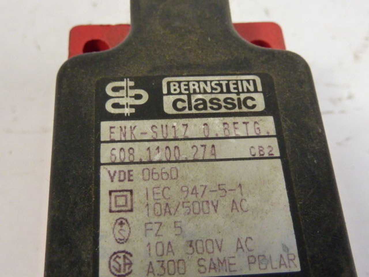 Bernstein ENK-SU1Z O.BETG Limit Switch 10A USED
