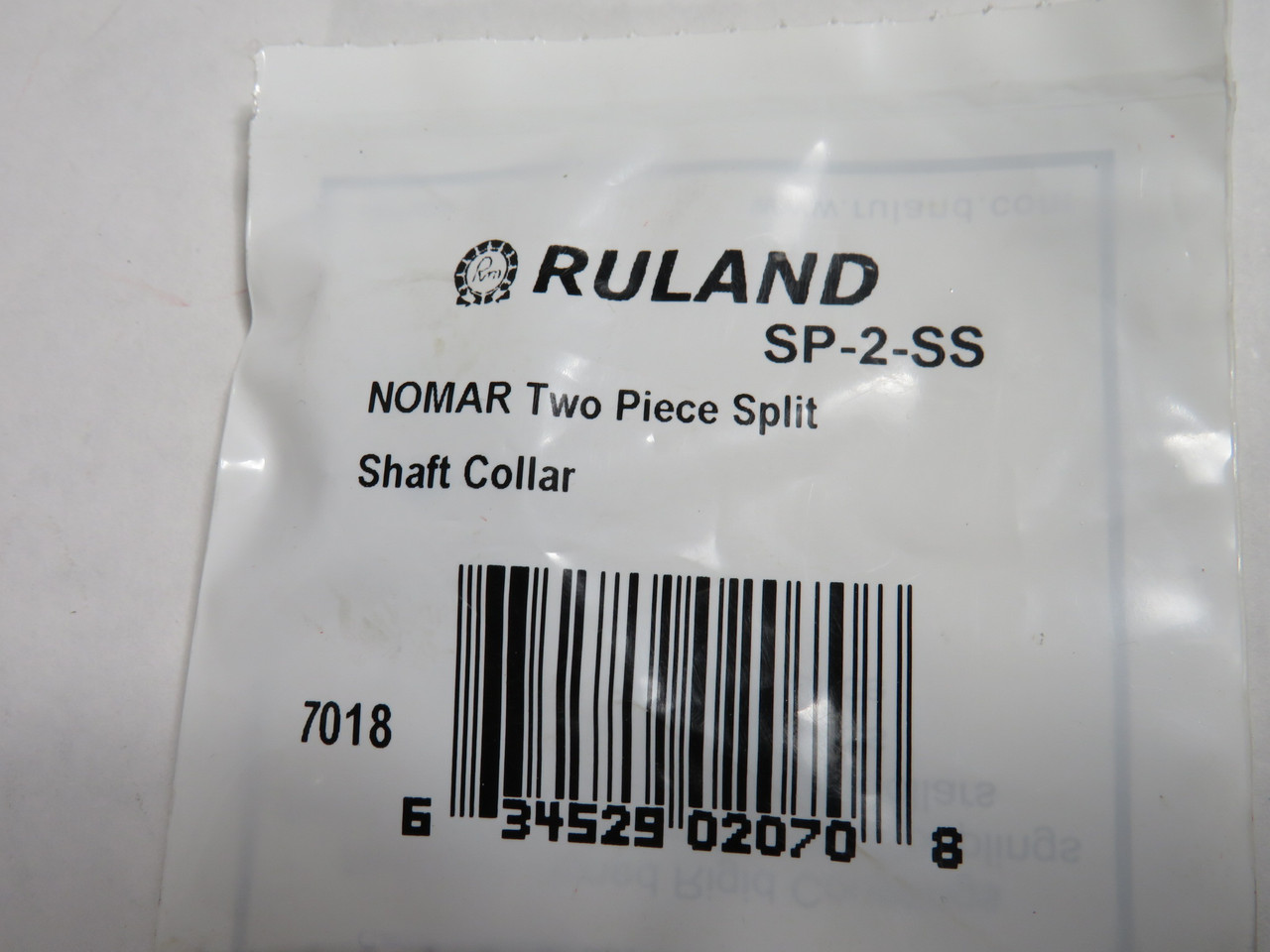 Ruland SP-2-SS Two-Piece Clamping Shaft Collar 1/8" ID 5/8" OD 0.281" W NWB