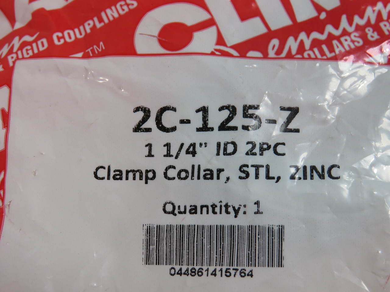 Climax 2C-125-Z Two-Piece Clamping Shaft Collar 1-1/4" ID 2-1/16" OD 1/2 W NWB