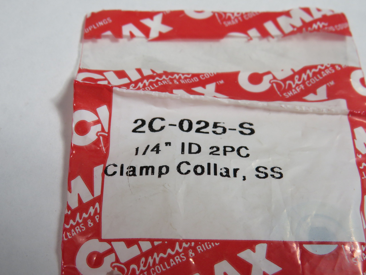 Climax 2C-025-S Two-Piece Clamping Shaft Collar 1/4" ID 11/16" OD 5/16" W NWB