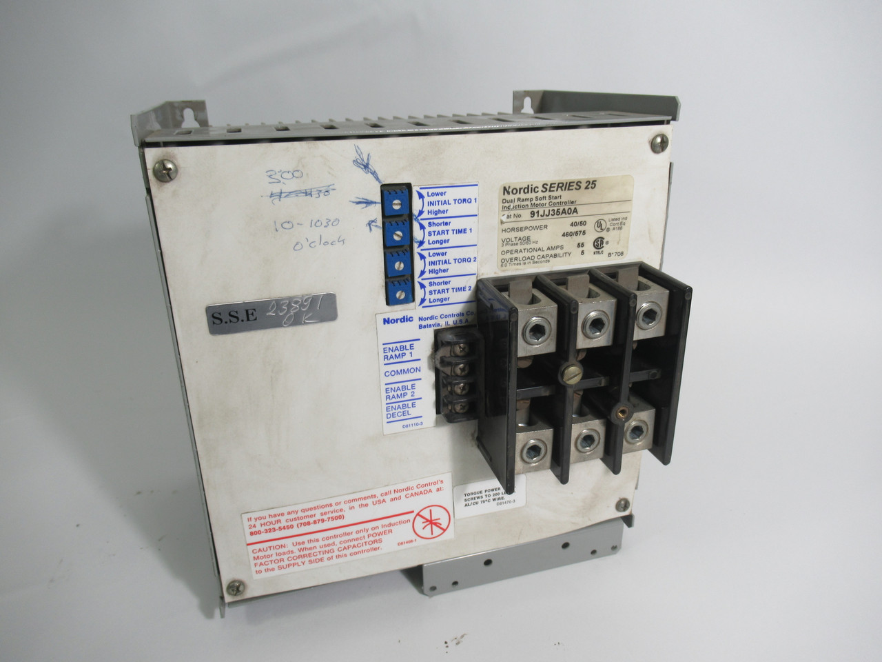 Nordic 91JJ35A0A Dual Ramp Soft Start Induction Motor Controller 40/50HP AS IS