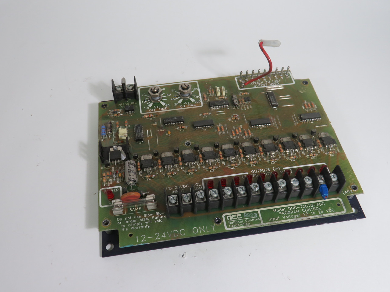 NCC DNC-T2010-ADC Program Control Board 12-24VDC AS IS