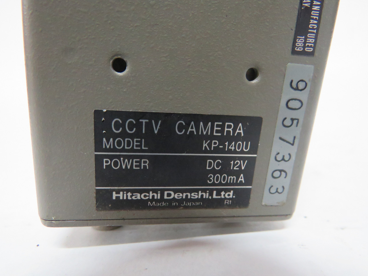 Hitachi AS-CLRS-005/KP-140U CCD/CCTV Camera 12VDC 300mA Missing Mount USED