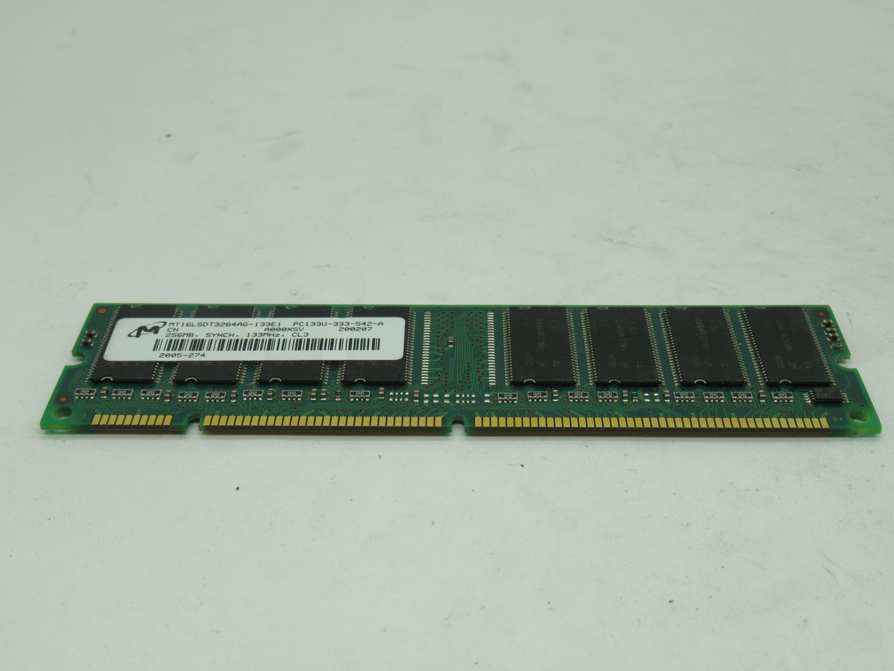 Micron MT16LSDT3264AG-133E1 SDRam Memory Module 256MB 133MHz USED