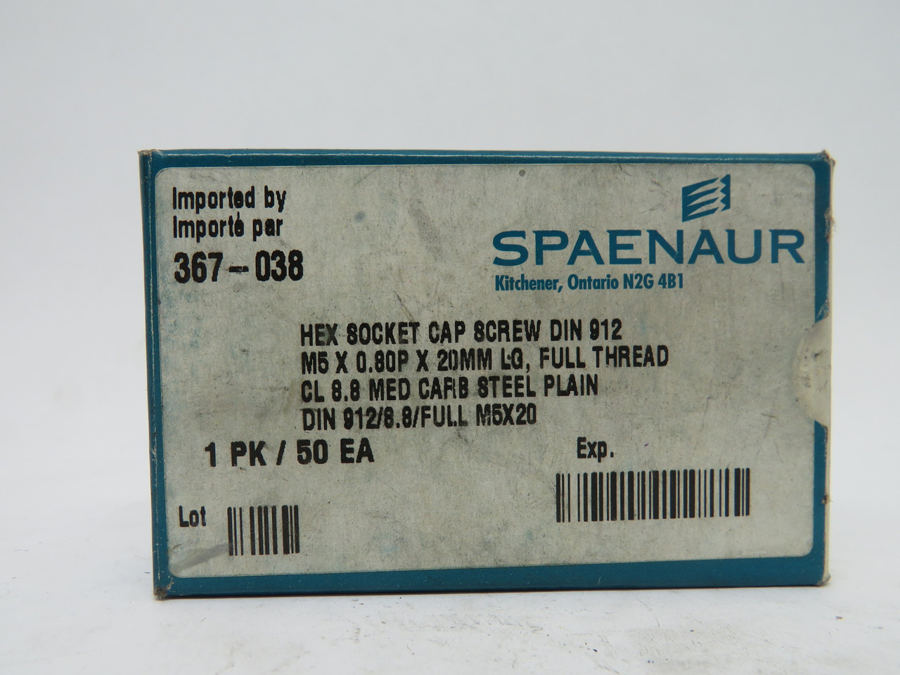 Spaenaur 367-038 Hex Socket Cap Screw M5x0.80x20mm *Shelf Wear* Lot of 47 NEW