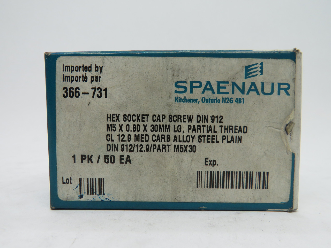 Spaenaur 366-731 Hex Socket Cap Screw M5x0.80x30mm Lot of 46 NEW
