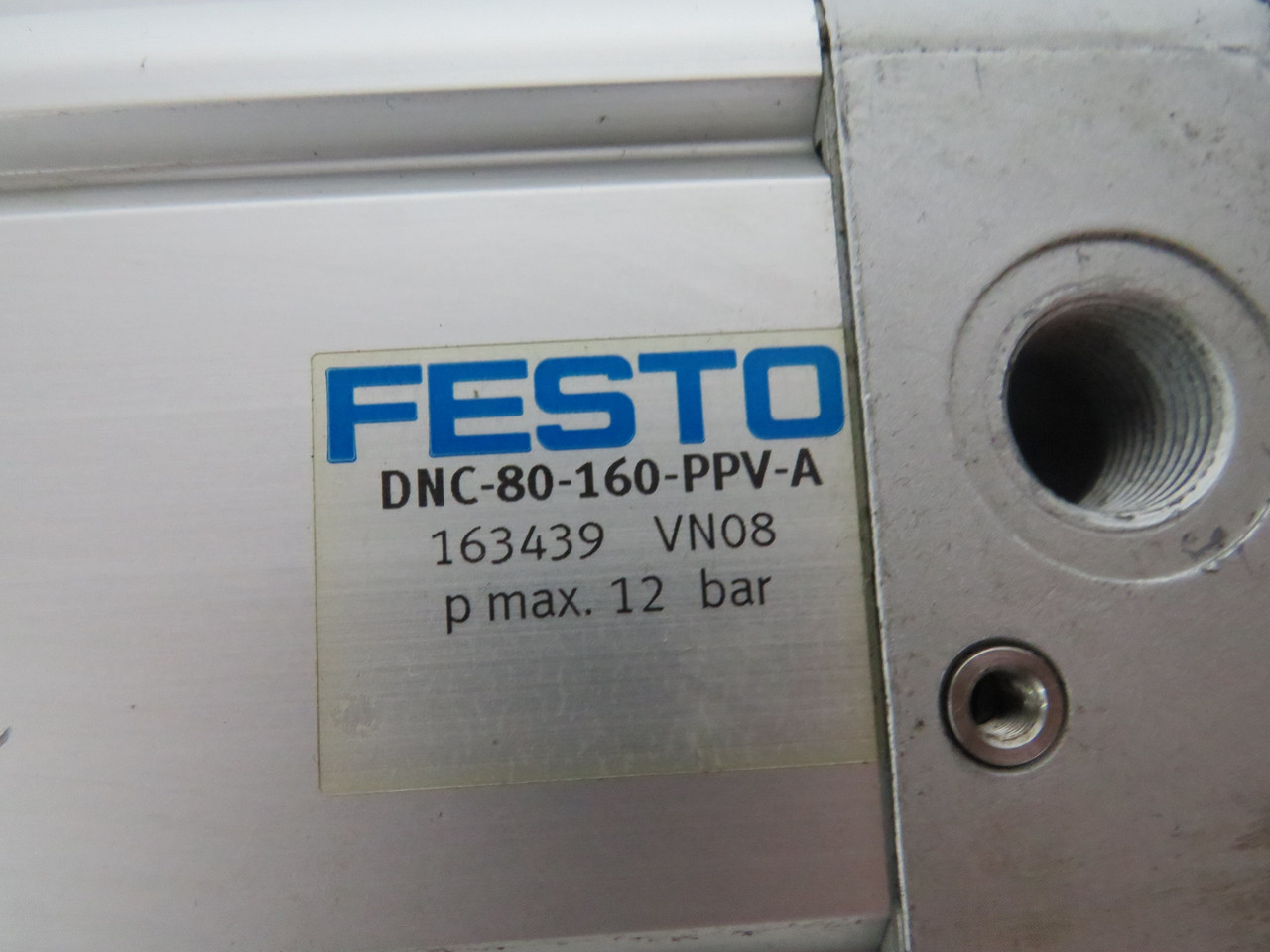 Festo 163439 DNC-80-160-PPV-A Cylinder  80mm Bore 160mm Stroke USED