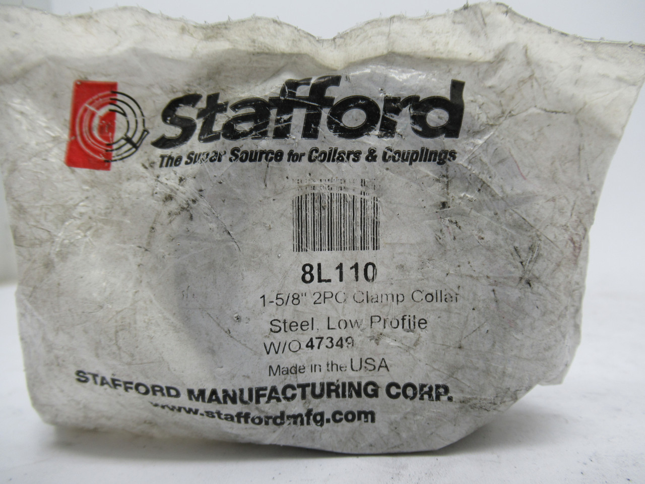 Stafford 8L110 Split Clamp Collar 1-5/8"Bore 2-3/4"OD *Open Bag* NWB