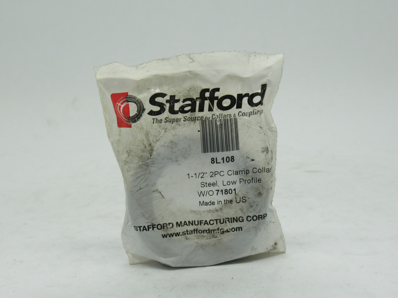 Stafford 8L108 Split Clamp Collar 1-1/2"Bore 2-3/8"OD NWB