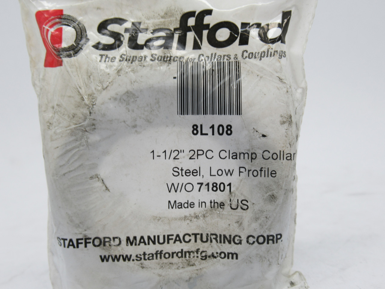 Stafford 8L108 Split Clamp Collar 1-1/2"Bore 2-3/8"OD NWB