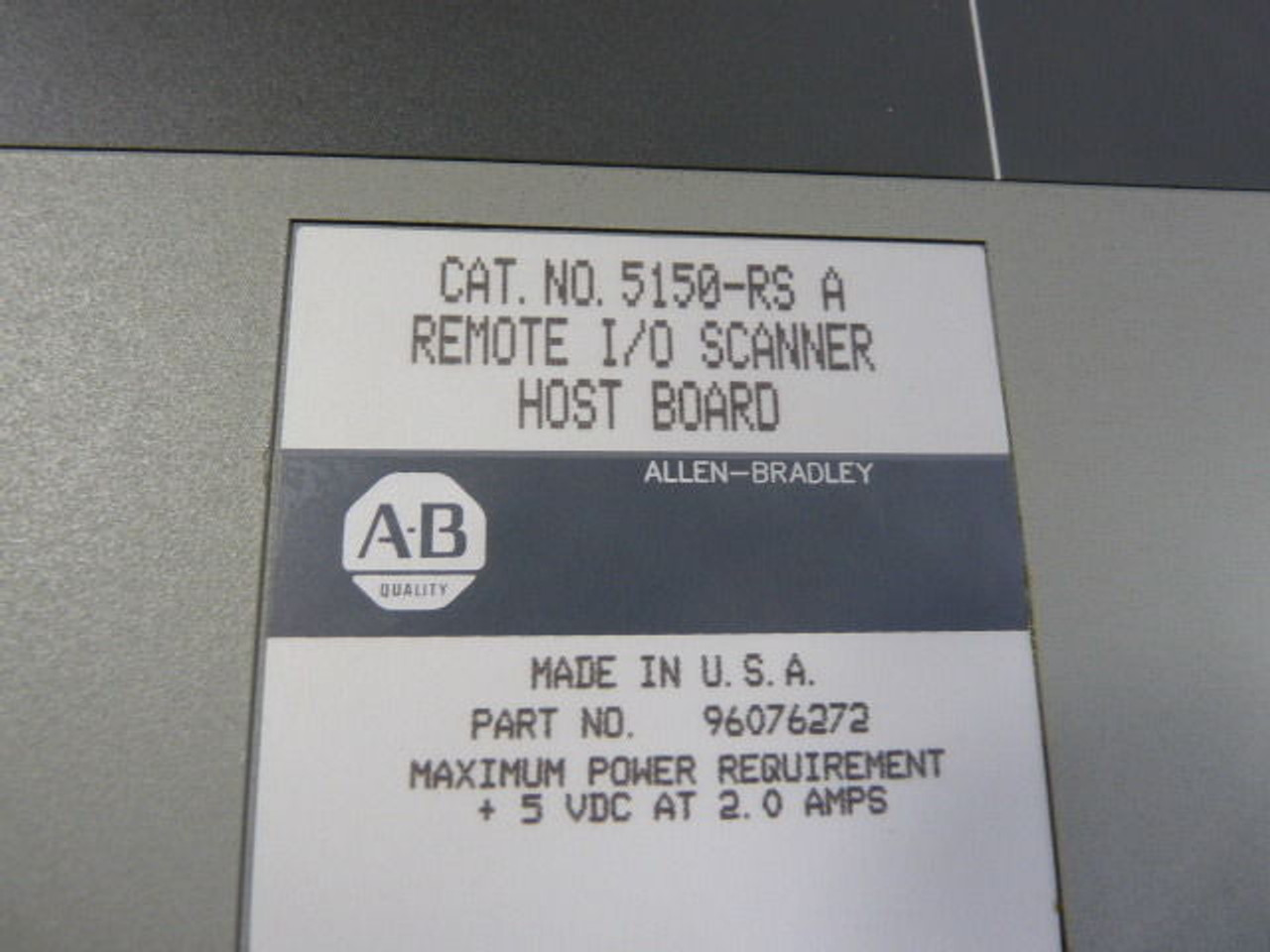 Allen-Bradley 5150-RS Remote Scanner Host Module Ser A F/W Rev A02 USED