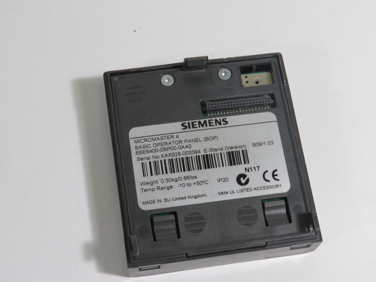 Siemens 6SE6400-0BP00-0AA0 Operator Panel Micromaster 4 Keypad USED