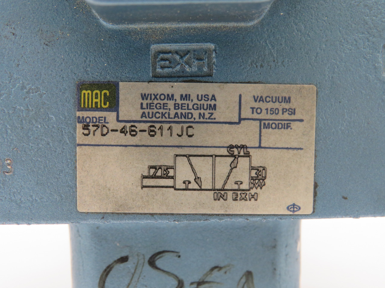 Mac 57D-46-611JC Solenoid Valve *Missing Hardware* USED