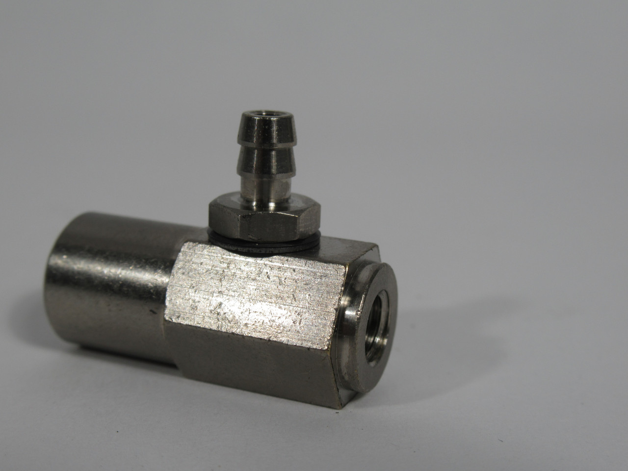Pisco VPB-M6-6B Vacuum Pad Holder Fixed Side Port Barb Fitting 4mm x 2mm USED