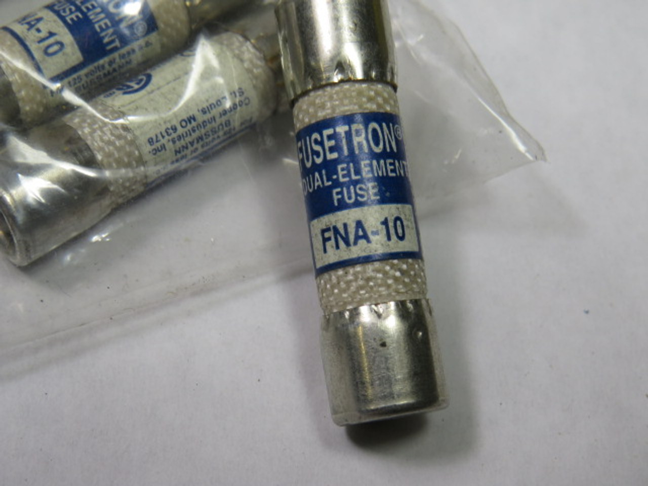 Fusetron FNA-10 Dual Element Fuse 10A 125V Lot of 10 USED