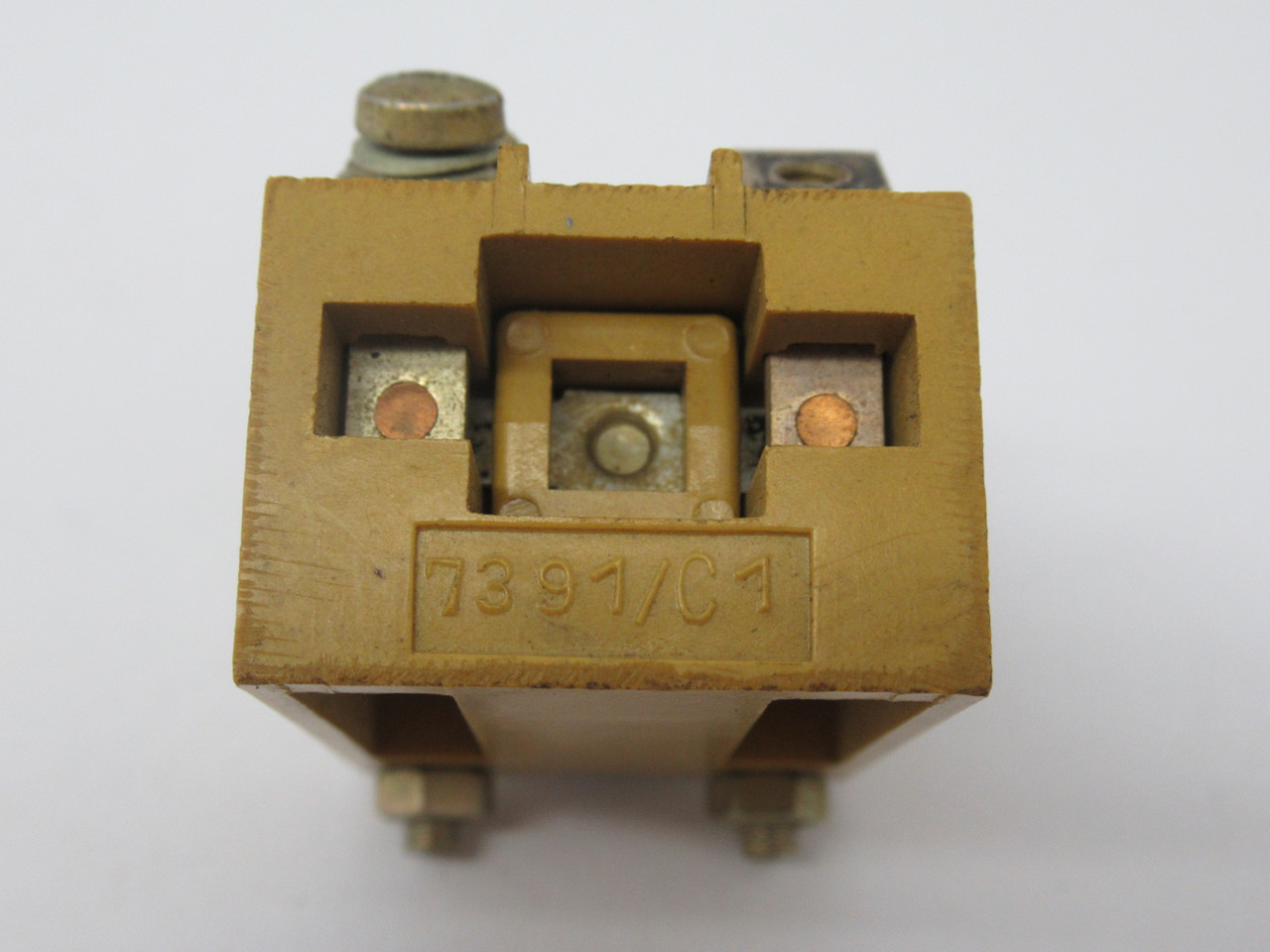 Sontheimer 7391/C1 Brown Contact Block 2NO 6A@500VAC *Missing Screws* USED
