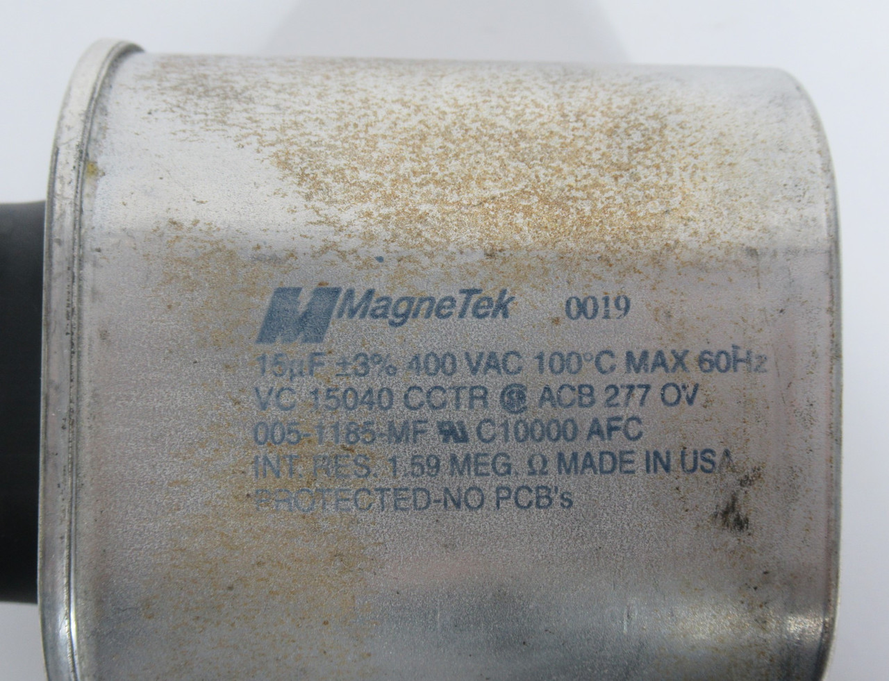 MagneTek 005-1185-MF Ballast Capacitor 400VAC 60HZ 15UF USED