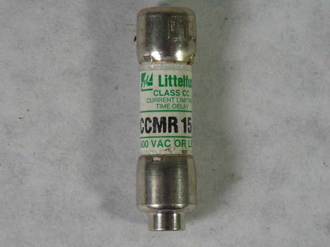 Littelfuse CCMR-15 Time Delay Current Limiting Fuse 15A 600V  USED