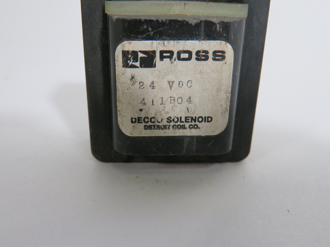 Ross 411B04-24DC Solenoid Valve Coil 24VDC *No Plunger* USED