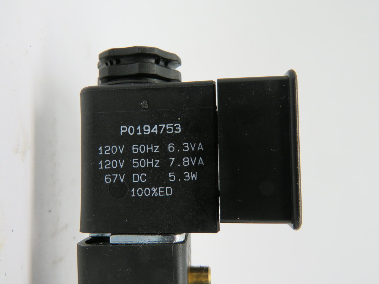 Parker B521BDB53C 1/4" NPT Solenoid Actuator Inline Valve 120V 50/60Hz 67VDC NOP