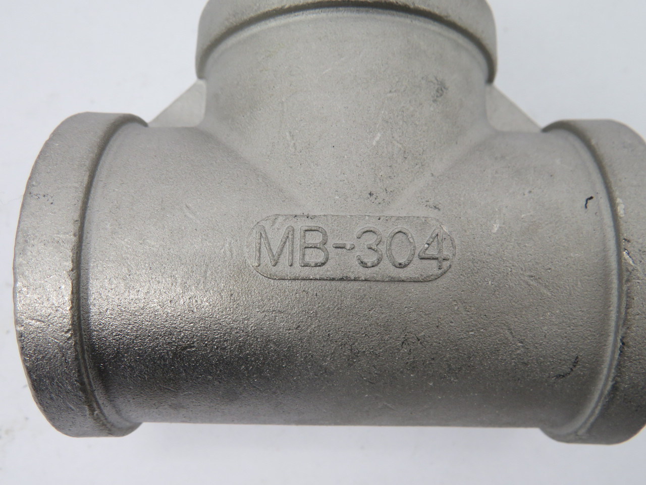 Merit Brass K406-201-1/2" Stainless Steel Tee 150PSI FNPT USED